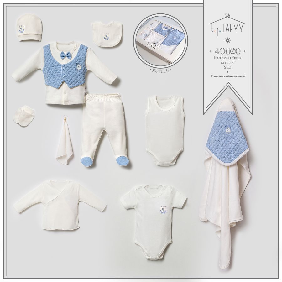 TAFYY BABY 40020 MAVİ Bebek Set resmi