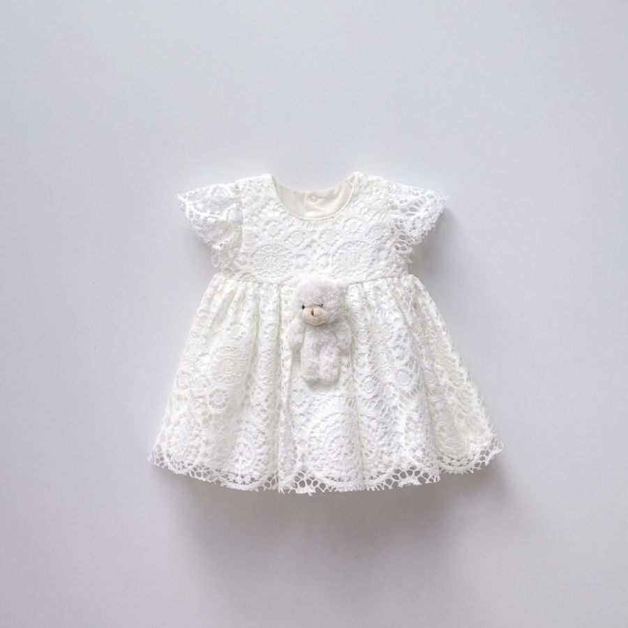 Picture of TAFYY BABY 90071 SALMON Baby Dress