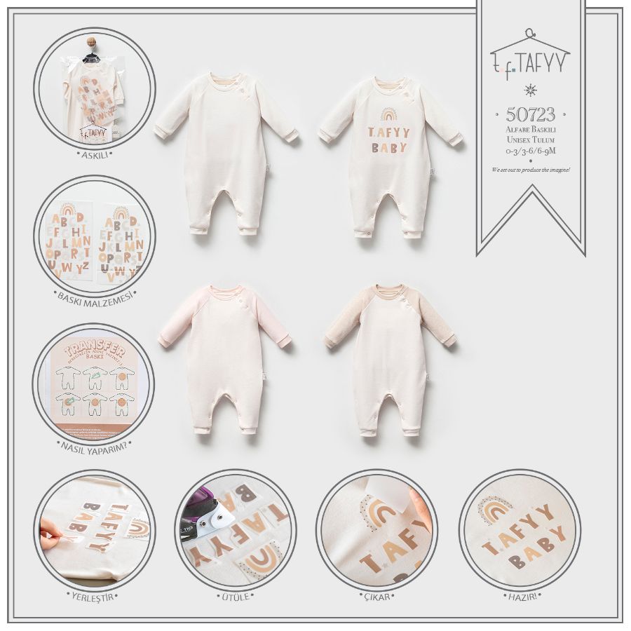 Picture of TAFYY BABY 50723 POWDER Baby Overalls