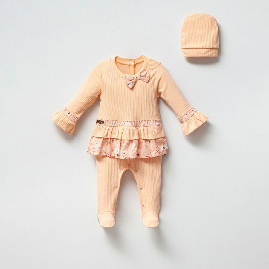 Picture of TAFYY BABY 50670 SALMON Baby Overalls