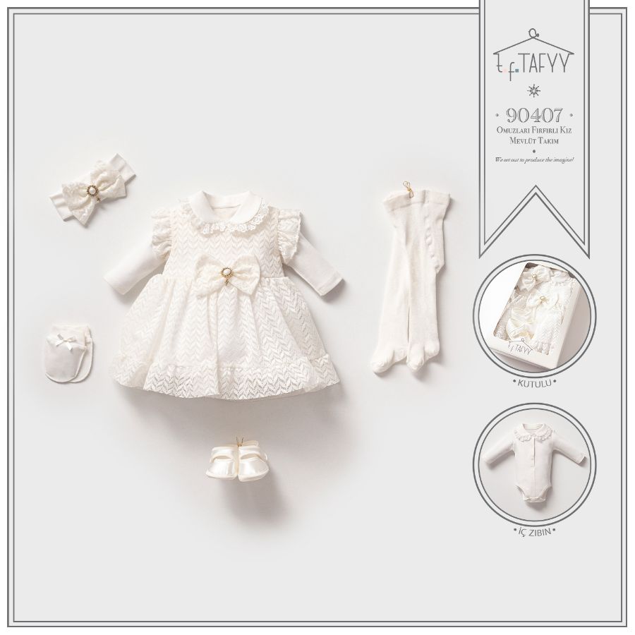 TAFYY BABY 90407 EKRU Bebek Set resmi