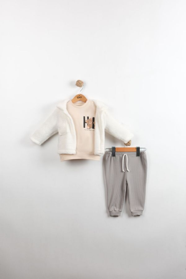 Picture of TAFYY BABY 80183 GREY Baby Suit