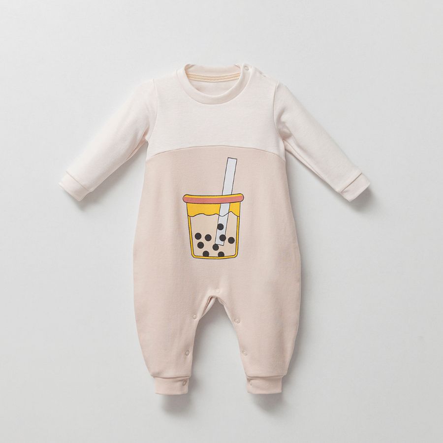 Picture of TAFYY BABY 50711 ECRU Baby Overalls