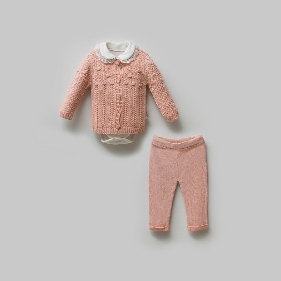 Picture of TAFYY BABY 14012 SALMON Baby Suit