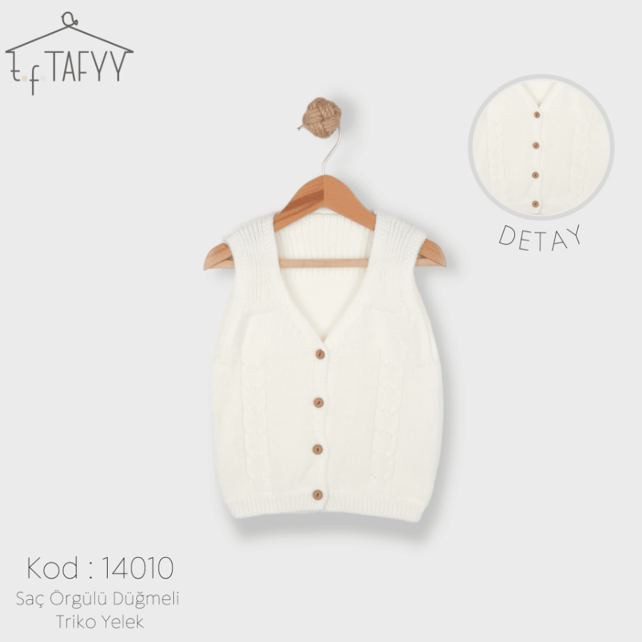 Picture of TAFYY BABY 14010 ECRU Baby Vest