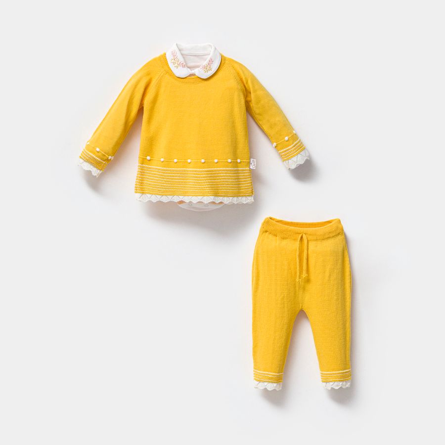 Picture of TAFYY BABY 60582 YELLOW Baby Suit