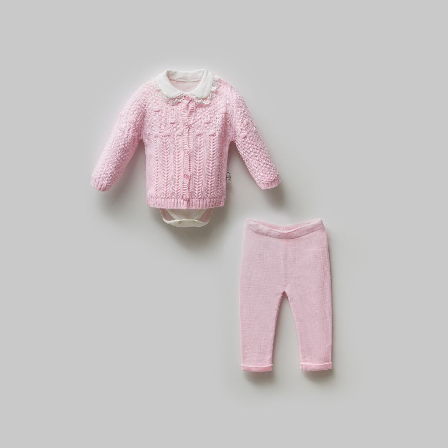 Picture of TAFYY BABY 14012 PINK Baby Suit