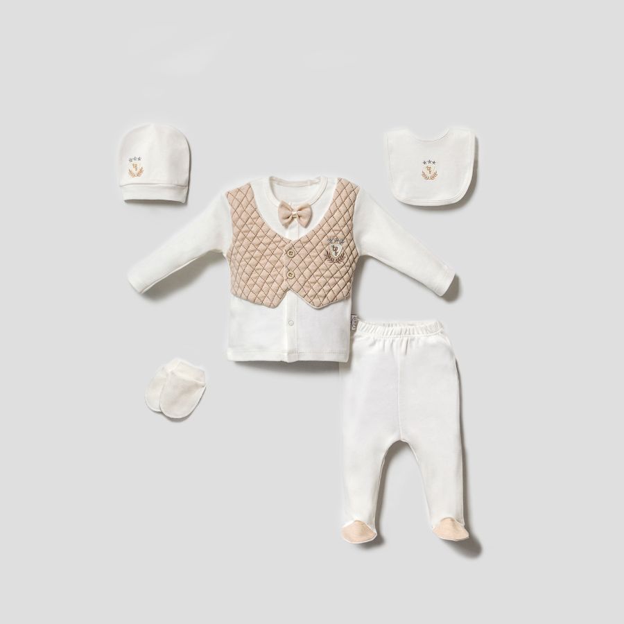 Picture of TAFYY BABY 30037 BEIGE Baby Suit