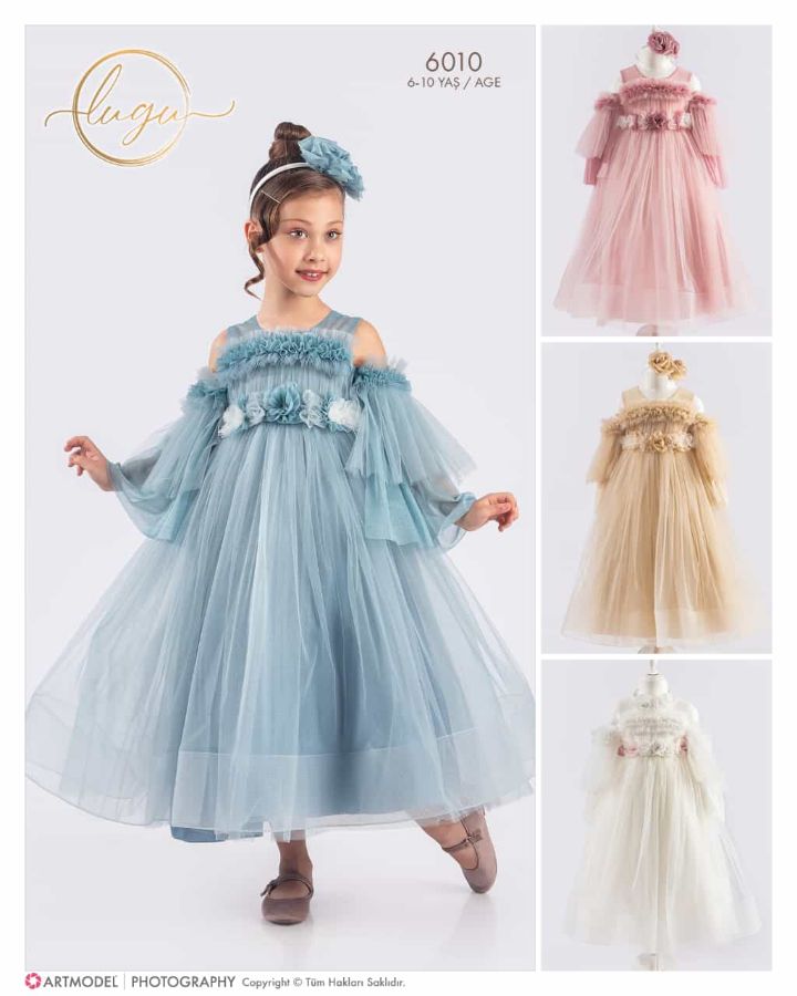 Picture of Lugu L6010 ECRU Girls’ special occasion dresses