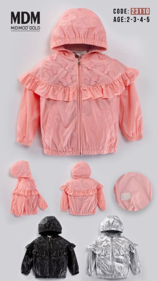 Picture of Midimod M23110 PINK Girl Trench coat