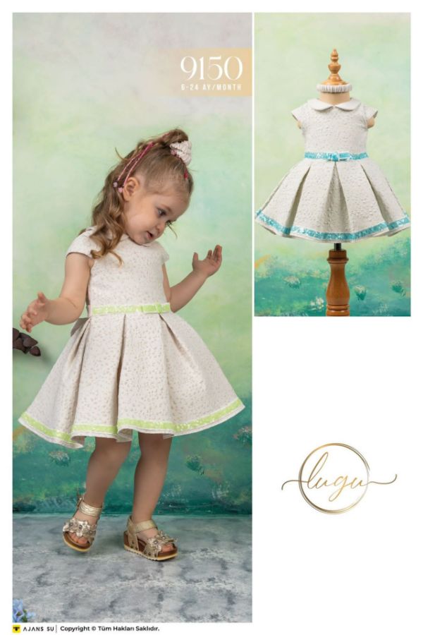 Picture of Lugu L9150 GREEN Girl Dress