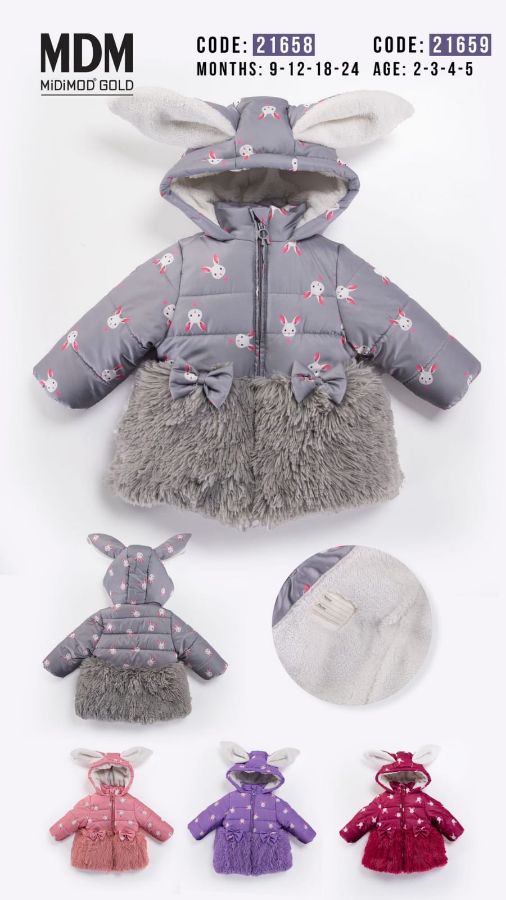 Picture of Midimod M21658 Lila Girl Coat