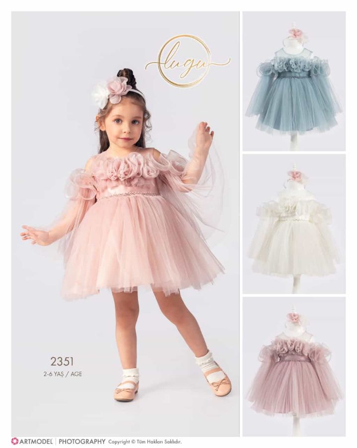 Picture of Lugu L2351 ECRU Girls’ special occasion dresses