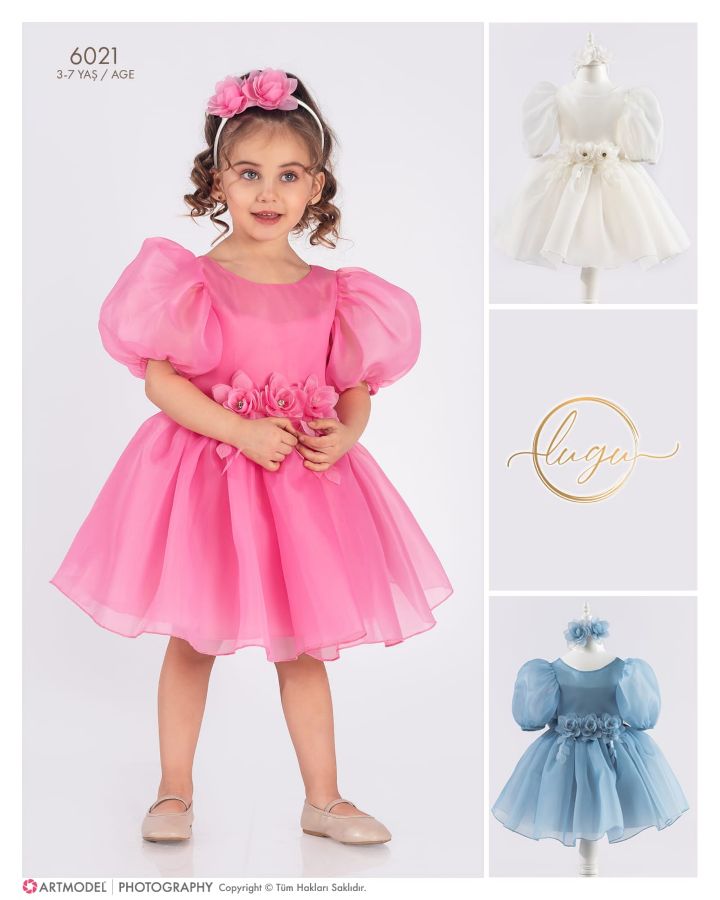 Picture of Lugu L6021 PINK Girls’ special occasion dresses