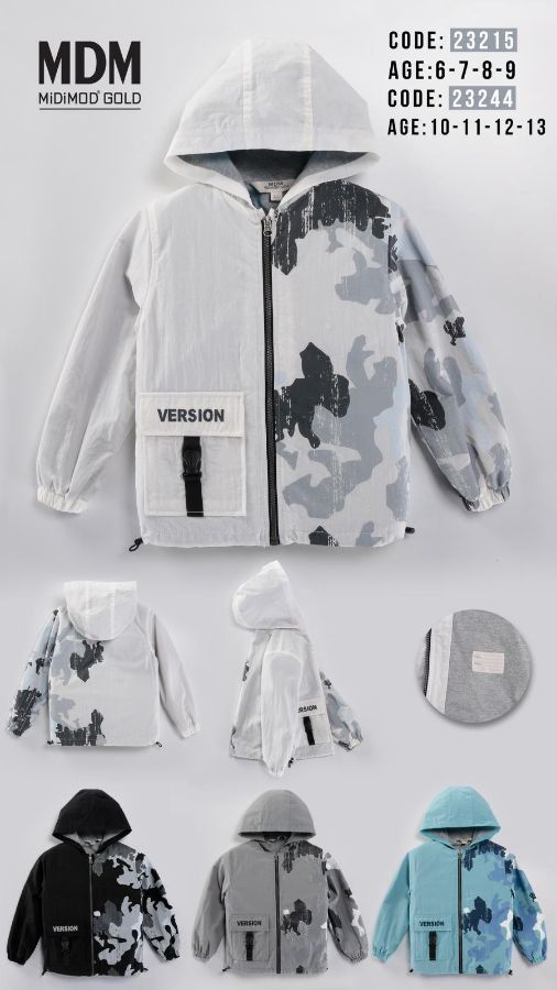 Picture of Midimod M23215 WHITE Boy Trench coat