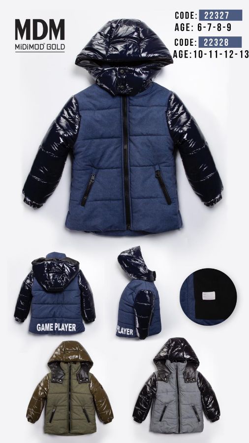 Picture of Midimod M22327 NAVY BLUE Boy Puffer Coat