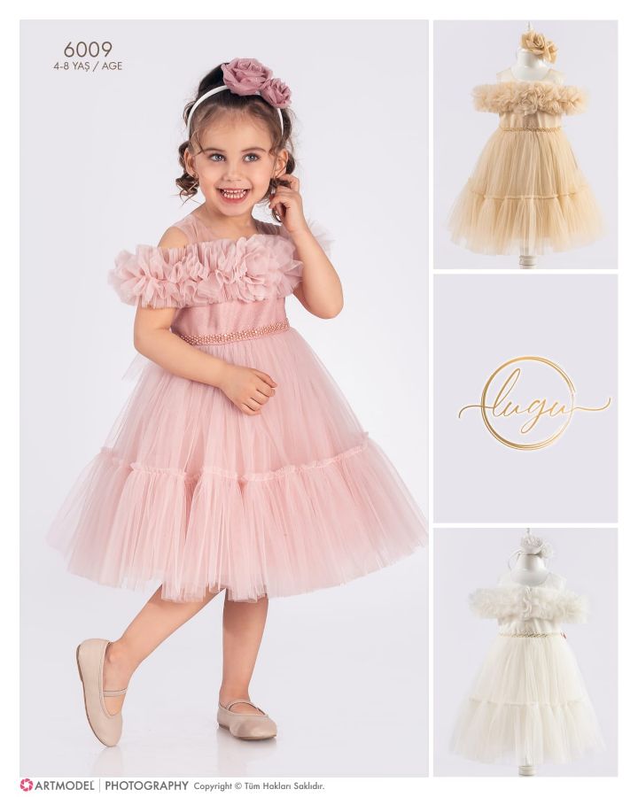 Picture of Lugu L6009 BEIGE Girls’ special occasion dresses