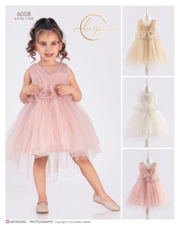 Picture of Lugu L6008 DRIED ROSE Girls’ special occasion dresses