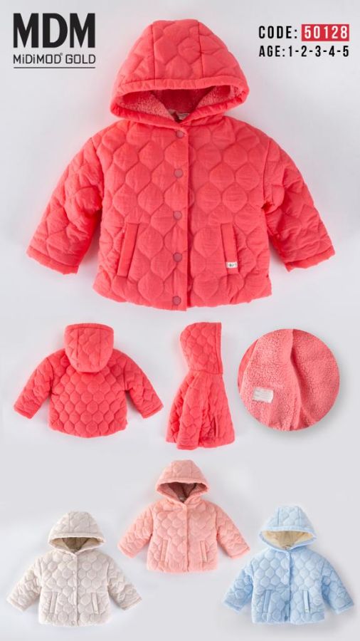 Picture of Midimod M50128 PINK Girl Coat