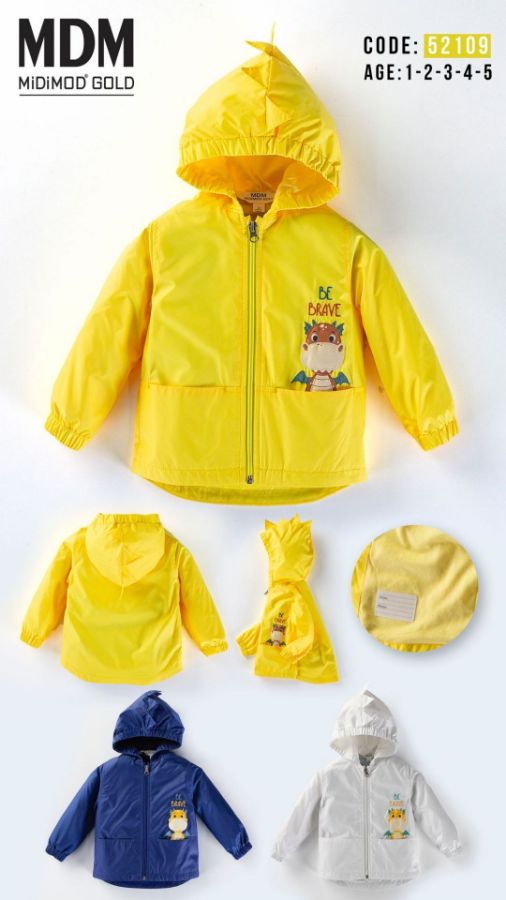 Picture of Midimod M52109 YELLOW Boy Trench coat