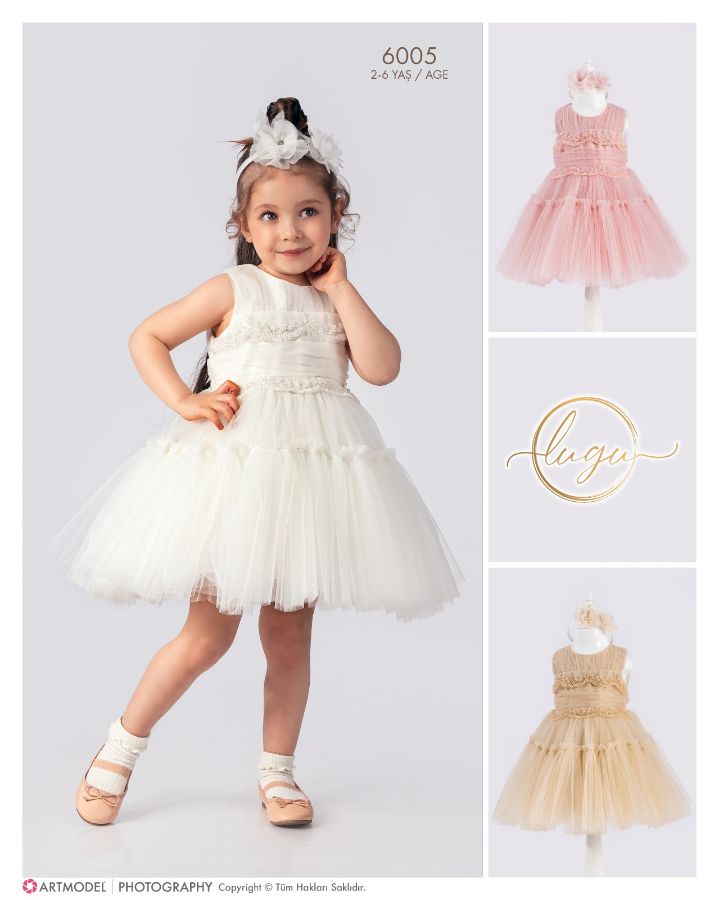 Picture of Lugu L6005 BEIGE Girls’ special occasion dresses