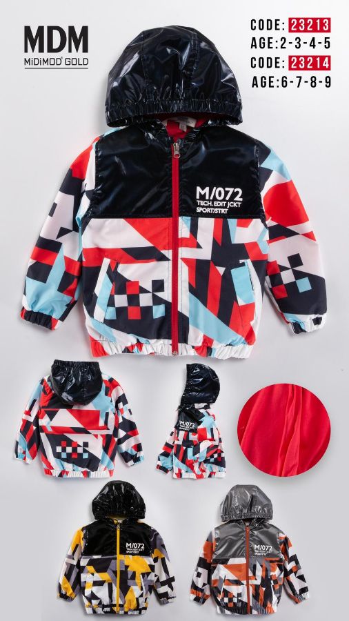 Picture of Midimod M23214 RED Boy Trench coat