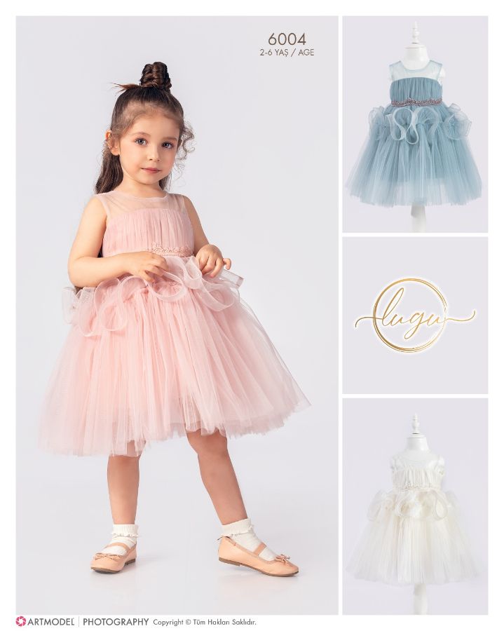 Picture of Lugu L6004 POWDER Girls’ special occasion dresses