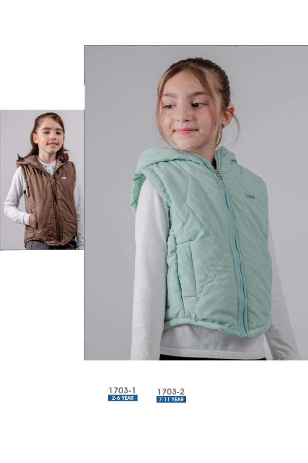 Picture of Cemix 1703-1 BROWN Girl Vest