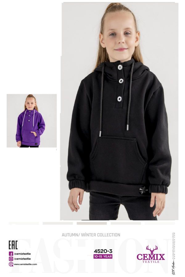 Picture of Cemix 4520-3 PURPLE Girl Sweatshirt