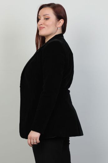 Picture of Fimore 8409-22xl BLACK Plus Size Women Jacket 