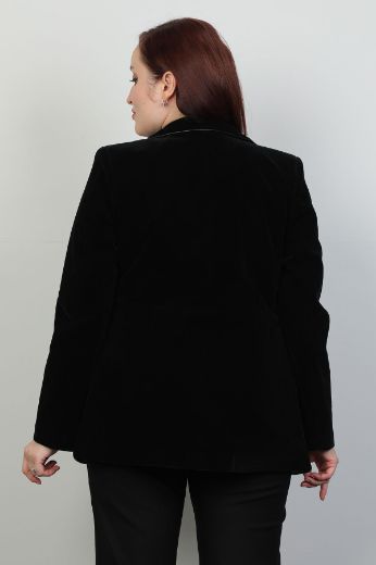 Picture of Fimore 8409-22xl BLACK Plus Size Women Jacket 