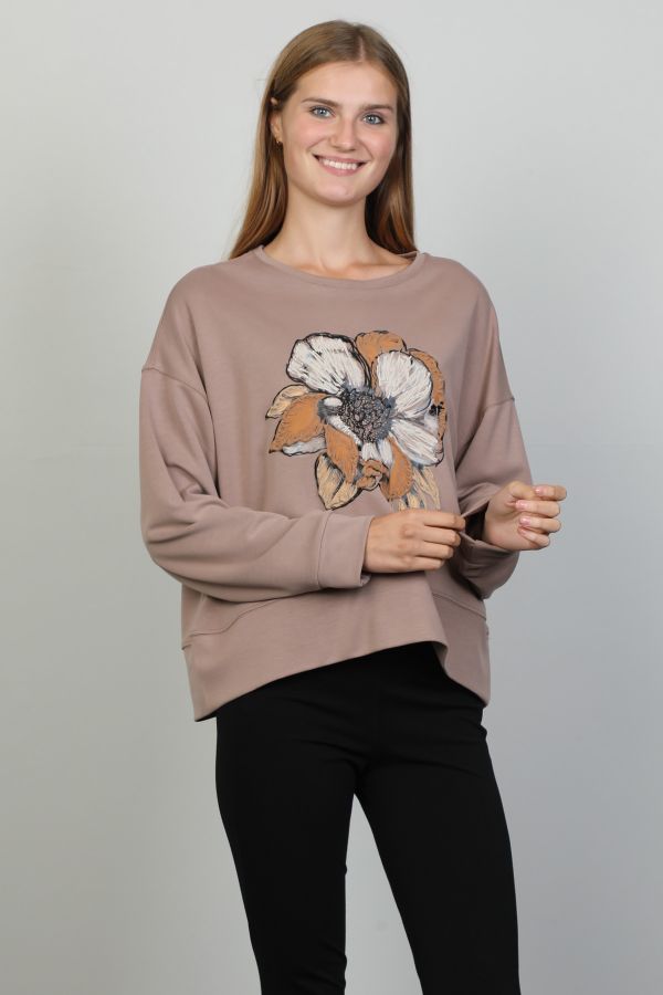 Picture of Butella 16327 SMOKED PEARL Women Sweatsihrt