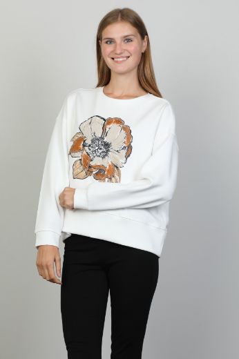 Picture of Butella 16327 ECRU Women Sweatsihrt