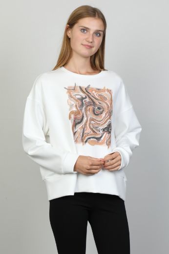 Butella 16320 EKRU Kadın Sweatshirt resmi