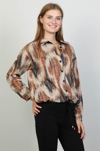 Picture of Seul 53179 BROWN Women Blouse