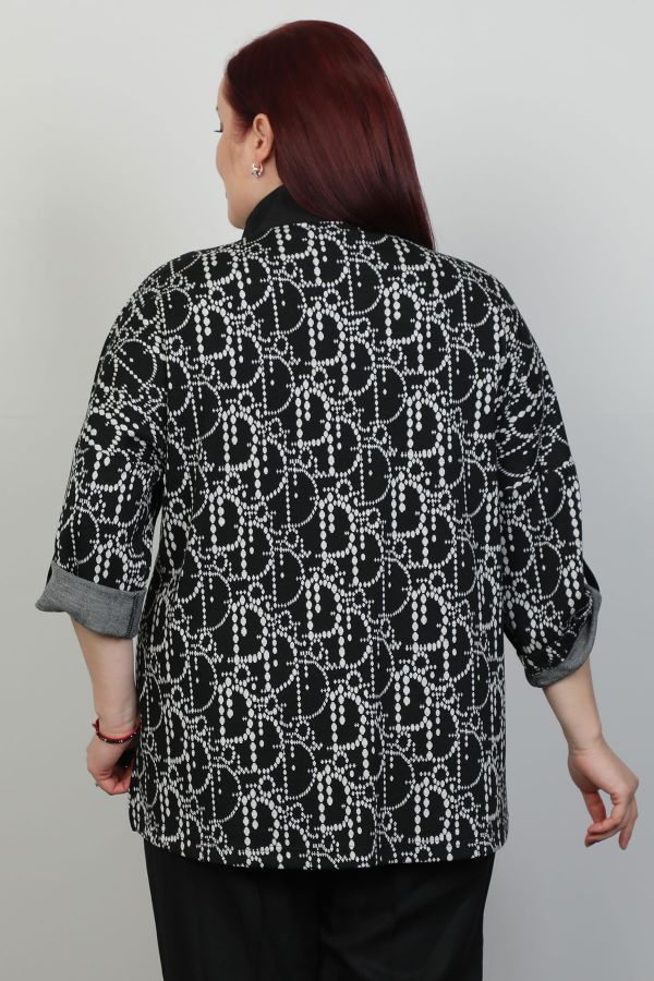 Picture of Aras 11986xl BLACK Plus Size Women Blouse 