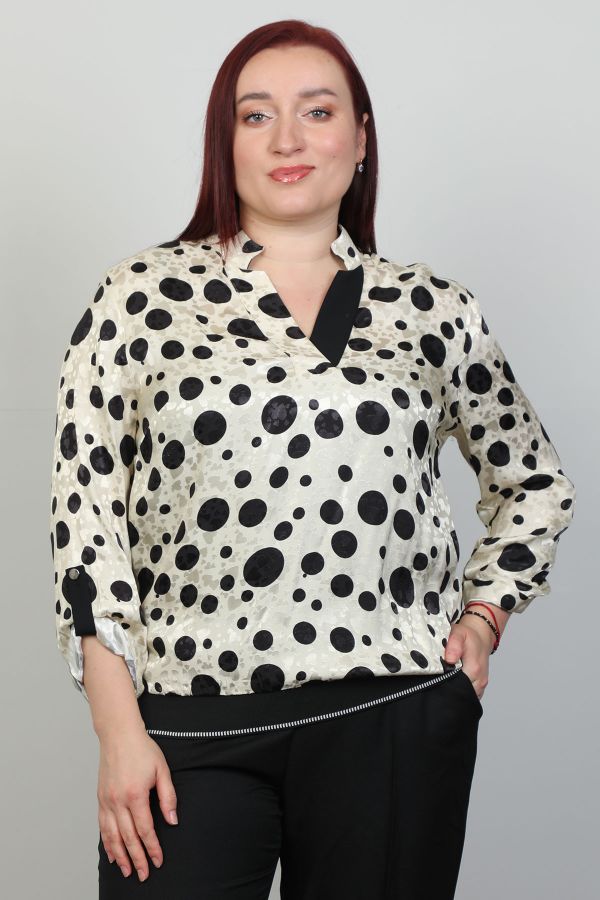 Picture of Aras 11790xl MINK Plus Size Women Blouse 