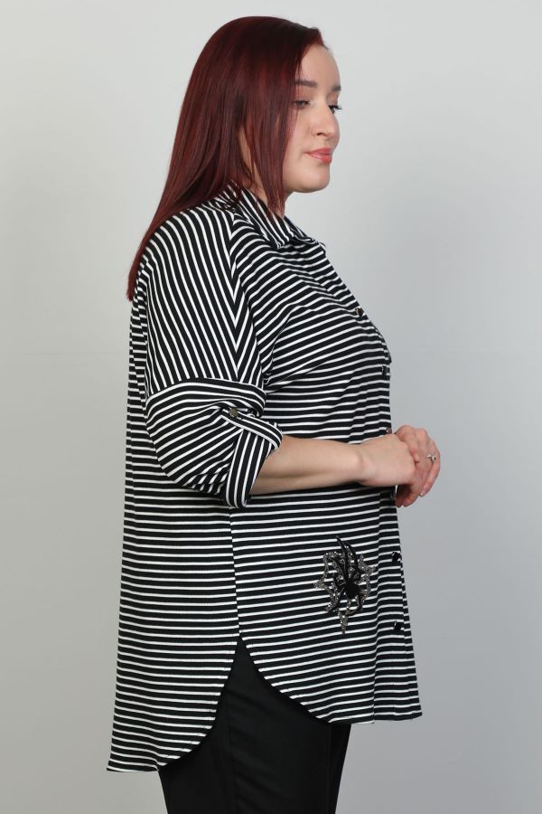 Picture of Aras 11858xl BLACK Plus Size Women Shirt 