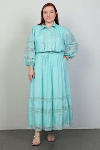 Picture of Nexx 30672xl TURQUOISE Plus Size Women Suit