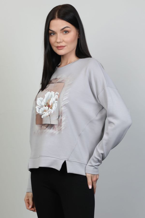 Picture of Butella 16330 GREY Women Sweatsihrt