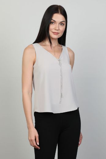 Picture of Modalinda 43174 GREY Women Blouse