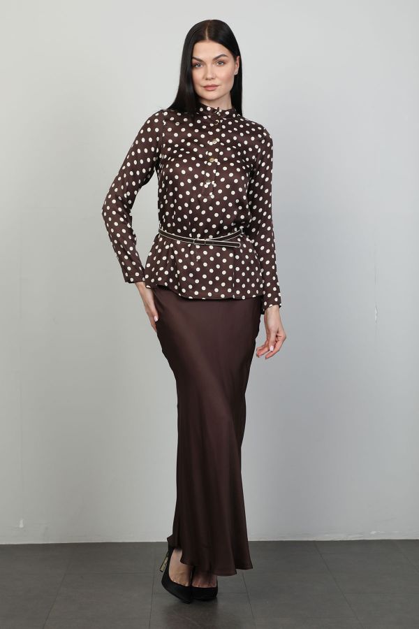 Picture of Roux 2428179 BROWN WOMANS SKIRT SUIT 