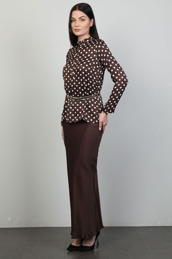 Picture of Roux 2428179 BROWN WOMANS SKIRT SUIT 