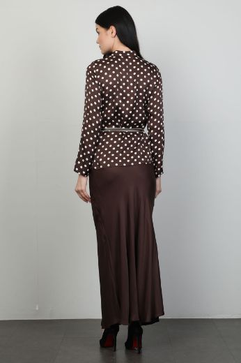 Picture of Roux 2428179 BROWN WOMANS SKIRT SUIT 