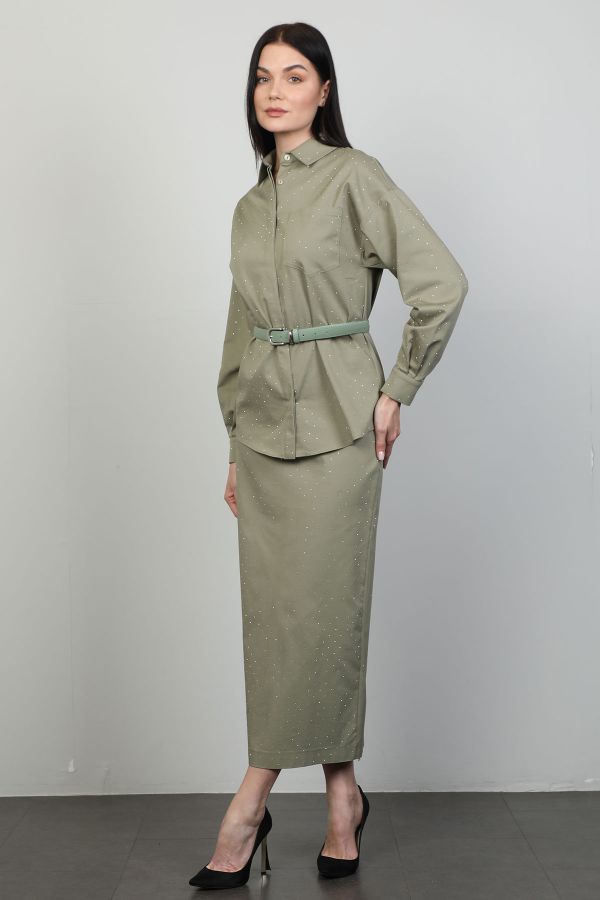 Picture of Roux 2418081 KHAKI WOMANS SKIRT SUIT 