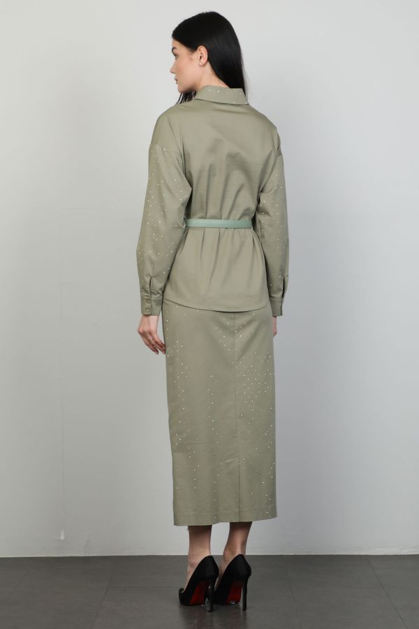 Picture of Roux 2418081 KHAKI WOMANS SKIRT SUIT 