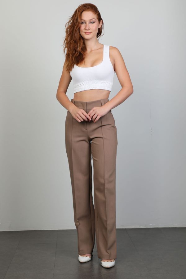 Picture of Bovona 244033 BROWN Women's Trousers