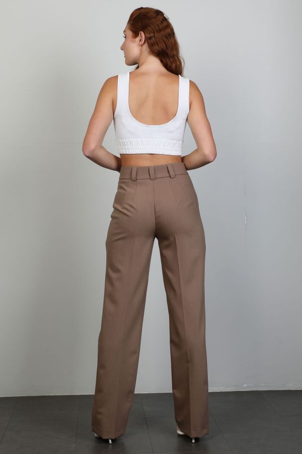 Picture of Bovona 244033 BROWN Women's Trousers