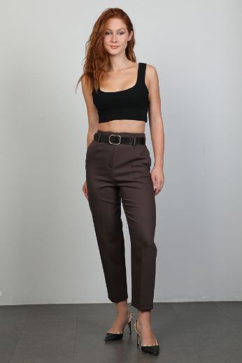 Picture of Bovona 245031 BROWN Women's Trousers