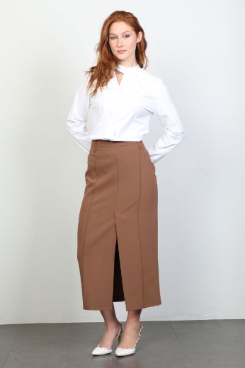 Picture of Bovona 242497 BROWN Women Suit